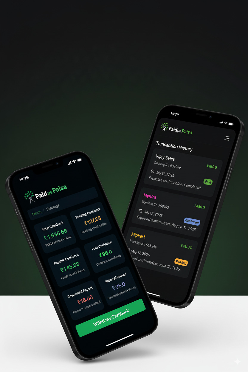 PaidpePaisa App Screen